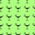 Seamless pattern background with alcohol cocktail drinks Royalty Free Stock Photo