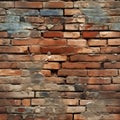 Seamless pattern background authentic vintage red brick wall texture in a timeless design