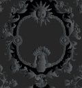 Seamless pattern, background In baroque, rococo, victorian, renaissance style.