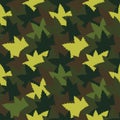 Seamless pattern background with camouflage colored pieces