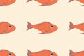 Seamless pattern background with cute exotic aquarium fishes. Vector EPS10 illustration. Royalty Free Stock Photo