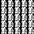 Seamless pattern background of cute monster cartoon