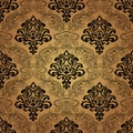 Seamless pattern background.Damask wallpaper. Royalty Free Stock Photo