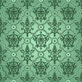 Seamless pattern background.Damask wallpaper. Royalty Free Stock Photo