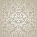 Seamless Pattern Background.Damask Wallpaper. Royalty Free Stock Photo