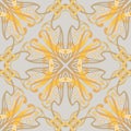 Seamless pattern, background with floral ornament In art nouveau style,