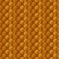 Seamless pattern, background, golden metal bicycle chain