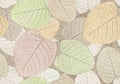 seamless pattern background of graphically stylized leaves