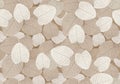 seamless pattern background of graphically stylized leaves