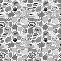 Seamless pattern background with handdrawn comic book speech bubbles, vector illustration Royalty Free Stock Photo