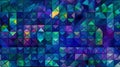 Seamless pattern background with intricate geometric shapes in vibrant jewel tones