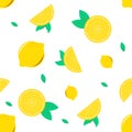 Seamless pattern background with the lemon for decoration or background