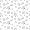 Seamless pattern,background with maple leaves Royalty Free Stock Photo