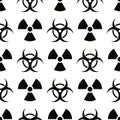 Seamless pattern background nuclear power sign