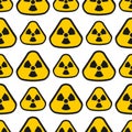 Seamless pattern background nuclear power sign vector industrial electric pollution station chimney smoke reactor symbol