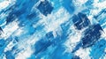 Seamless pattern background of a painter\'s abstract painting with blue and white hues, Ai Generated Royalty Free Stock Photo