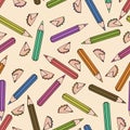 Seamless pattern background pencil.