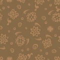 Seamless pattern background in sepia. Sepia vector card. Seamless pattern background in sepia colors.