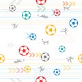 Seamless pattern background for soccer or football sport theme Royalty Free Stock Photo