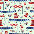 Seamless pattern background for 4th of July Independence Day America Royalty Free Stock Photo