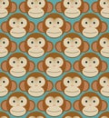 Seamless pattern background tile - monkeys new