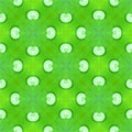 Seamless pattern background with waterdrop print on green colour