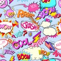 Seamless pattern backgrounds. Comic book style. Creative fashion vector illustration