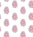 Seamless pattern, backgrounds, textures of multi colored abstract Easter eggs. Watercolor decorative drawing Royalty Free Stock Photo