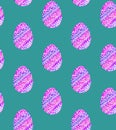 Seamless pattern, backgrounds, textures of multi colored abstract Easter eggs. Watercolor decorative drawing Royalty Free Stock Photo