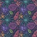 Seamless pattern with bacteria Royalty Free Stock Photo