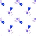 Seamless pattern with bacteriophages