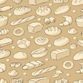 Seamless pattern with bakery.