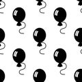 Seamless pattern with balloons in comic style Royalty Free Stock Photo