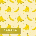Seamless pattern with banana fruits