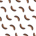 Seamless pattern of barbeque BBQ grill sausage