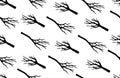 Seamless pattern of bare branches tree. Vector illustration