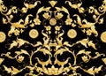 Seamless pattern in baroque, rococo, victorian,