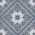 Seamless pattern based on ornament paisley Bandana Print. Vector ornament paisley Bandana Print. Silk neck scarf or Royalty Free Stock Photo