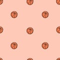 The seamless pattern on the basketball theme. Royalty Free Stock Photo
