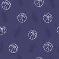 The seamless pattern on the basketball theme. Royalty Free Stock Photo