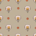 The seamless pattern on the basketball theme. Royalty Free Stock Photo