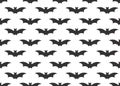 Seamless pattern of bats flying isolated on white background Royalty Free Stock Photo