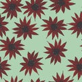 Seamless pattern of beautiful uncool flowers Royalty Free Stock Photo