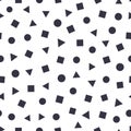 Seamless pattern of beautifully black and white geometrick shapes