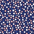 Seamless pattern of beautifully round shapes. Best for polka dot fabric, wallpaper