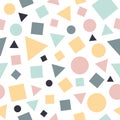Seamless pattern of beautifully shapes. Best for polka dot fabric, wallpaper, gift wraps