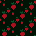 Seamless pattern with beets