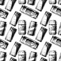 Pattern with beverage can Royalty Free Stock Photo