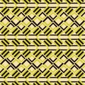 Seamless pattern of bicolor striped squares