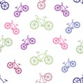 seamless pattern with bicycles